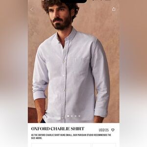 Octobre / Sézane Oxford Charlie shirt in blue stripes